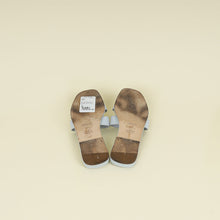Hermes Bleu Glacier Oran Sandals 38.5