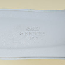 Hermes Bleu Glacier Oran Sandals 38.5