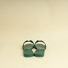 Hermes Vert Viride Oran Sandals 40