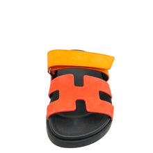 Hermes Bicolor Suede Chypre Sandals 35.5