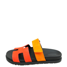 Hermes Bicolor Suede Chypre Sandals 35.5