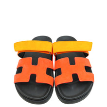 Hermes Bicolor Suede Chypre Sandals 35.5
