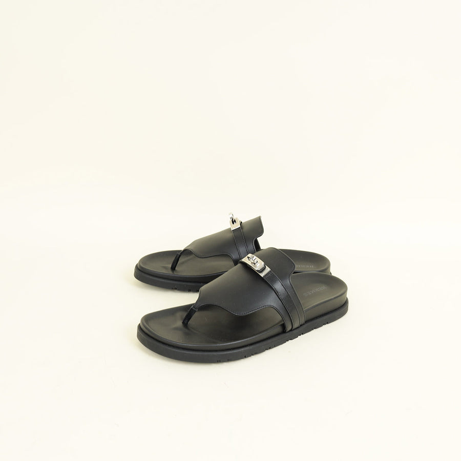 Hermes Noir Empire Sandal 37.5