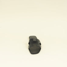 Hermes Noir Oran Sandals 37.5