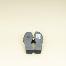 Hermes Noir Oran Sandals 37.5