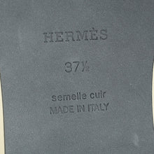 Hermes Noir Oran Sandals 37.5