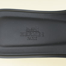 Hermes Noir Oran Sandals 37.5