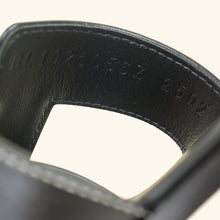 Hermes Noir Oran Sandals 37.5