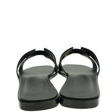 Hermes Noir Oran Sandals 37