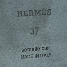 Hermes Noir Oran Sandals 37
