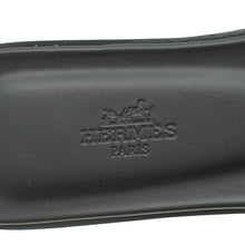Hermes Noir Oran Sandals 37