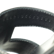 Hermes Noir Oran Sandals 37