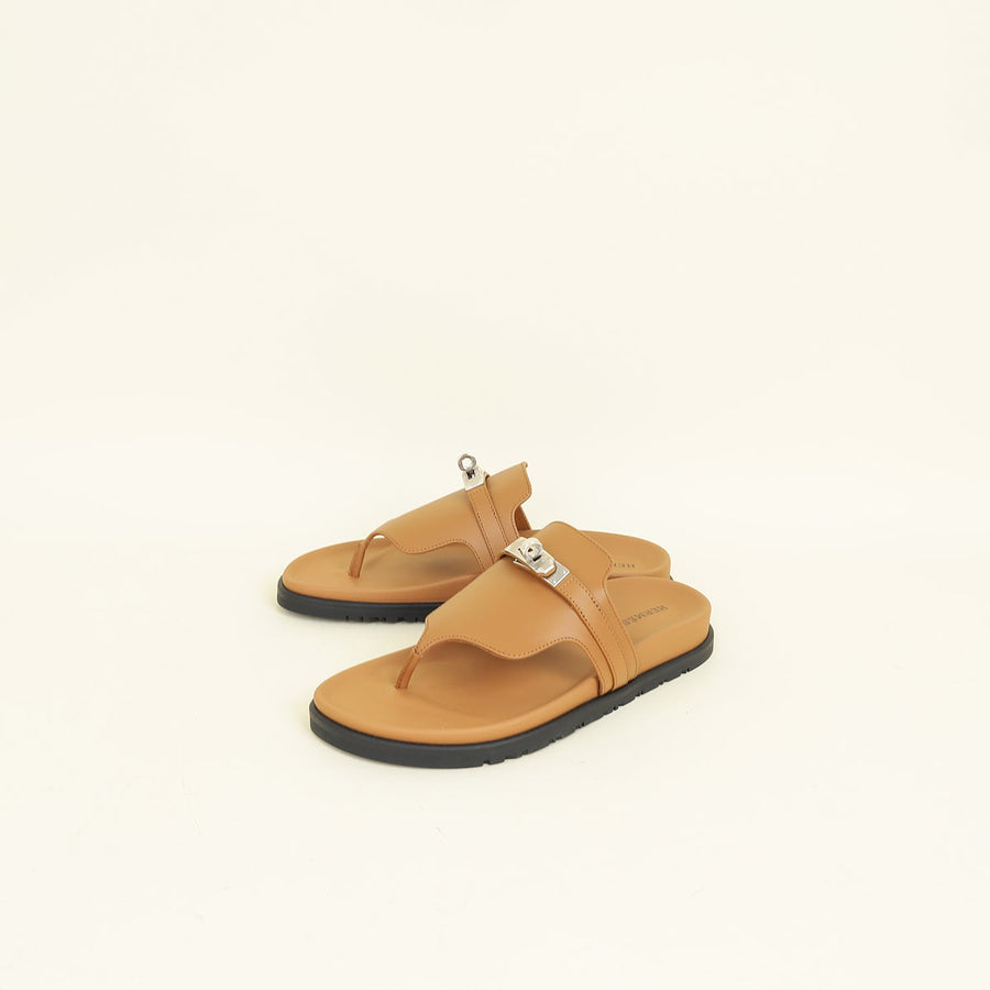 Hermes Gold Empire Sandal 37