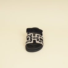 Hermes Bicolor Tufted Leopard Chypre Sandals 37