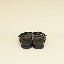 Hermes Bicolor Tufted Leopard Chypre Sandals 37