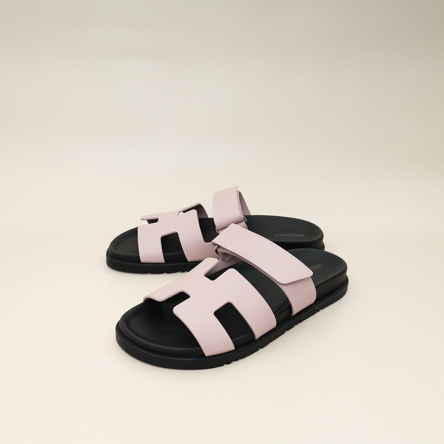 Hermes Rose Cancan Chypre Sandal 38.5