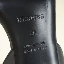 Hermes Noir Eternite 80 Sandal 38