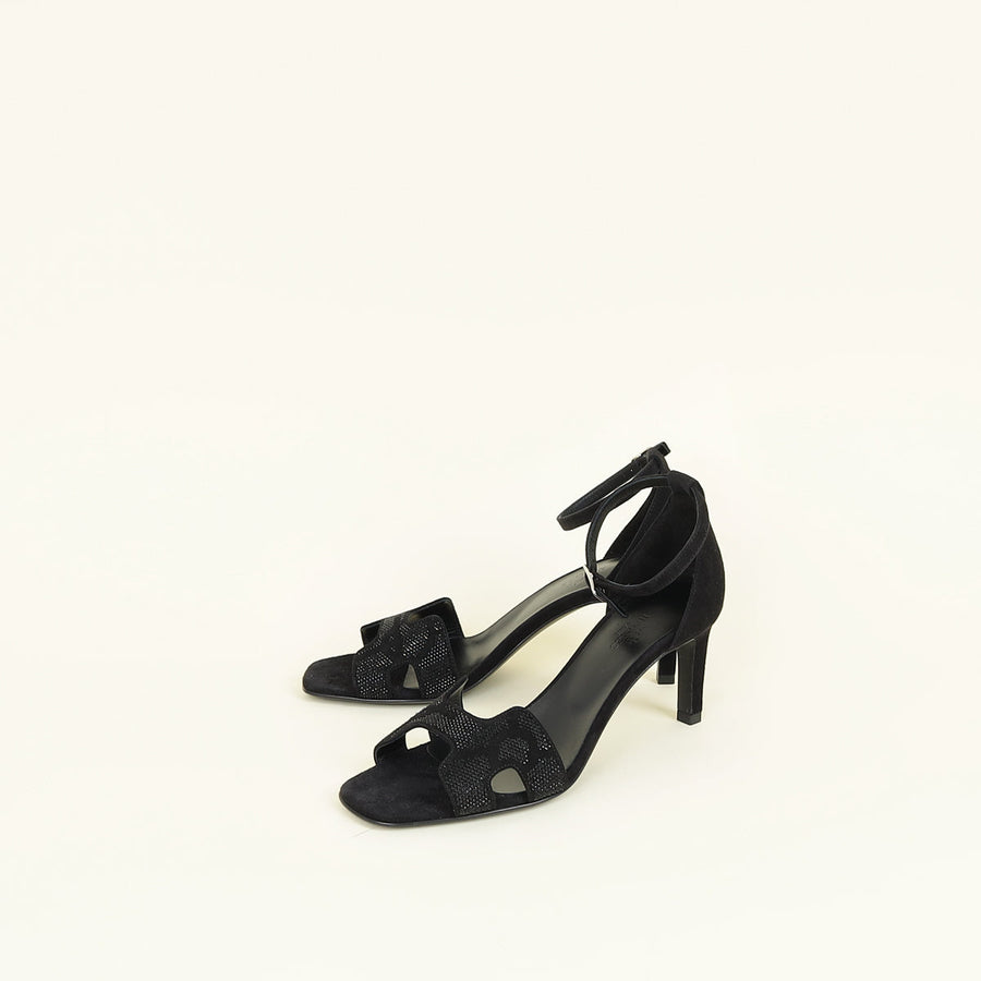 Hermes Noir Joy 70 Sandal 38