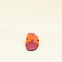 Hermes Orange Synthetique Oran Suede Goatskin Sandal 38