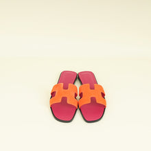 Hermes Orange Synthetique Oran Suede Goatskin Sandal 38
