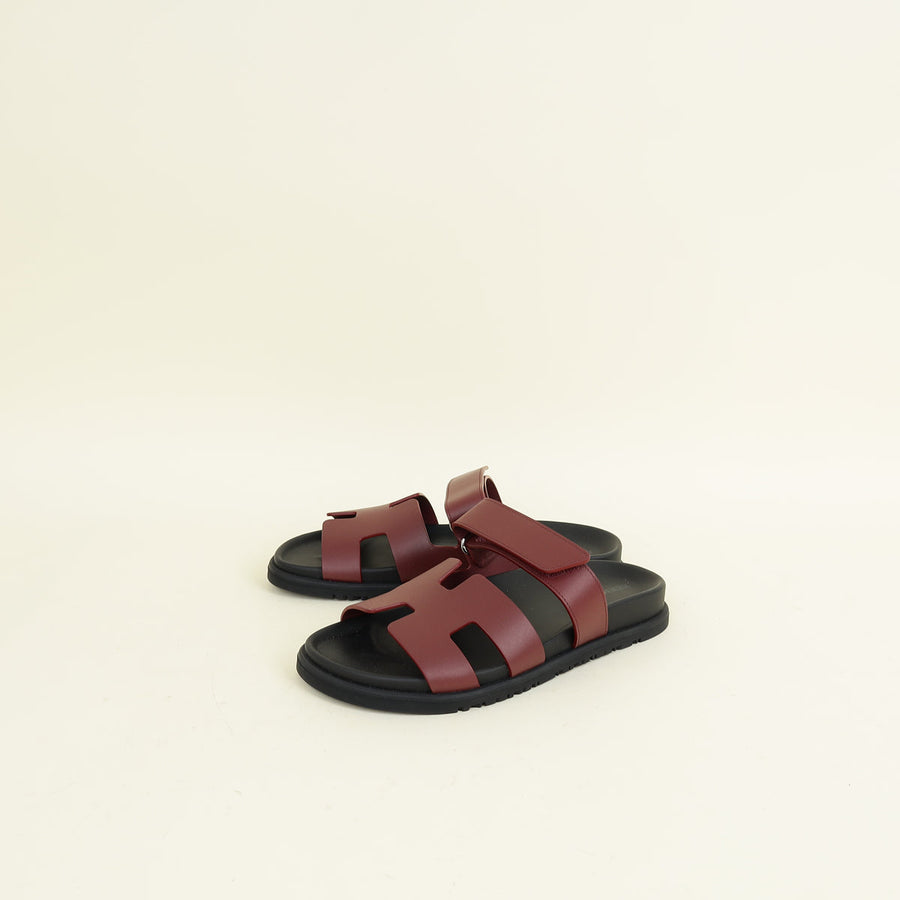 Hermes Rouge H Chypre Sandal 38