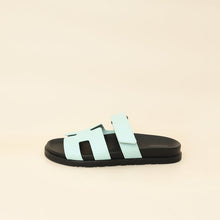 Hermes Bleu Brume Chypre Sandals 38