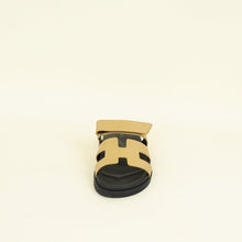 Hermes Metallic Dore Chypre Sandals 38
