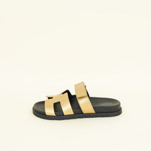 Hermes Metallic Dore Chypre Sandals 38