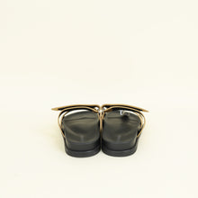 Hermes Metallic Dore Chypre Sandals 38