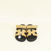 Hermes Metallic Dore Chypre Sandals 38