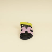 Hermes Bicolor Satin Crepe Chypre Sandals 38