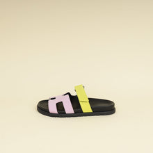 Hermes Bicolor Satin Crepe Chypre Sandals 38