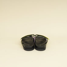 Hermes Bicolor Satin Crepe Chypre Sandals 38