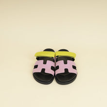 Hermes Bicolor Satin Crepe Chypre Sandals 38