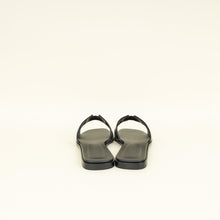Hermes Noir Oran Sandal 39.5
