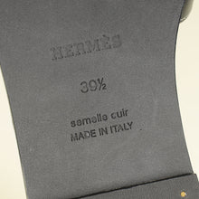 Hermes Noir Oran Sandal 39.5