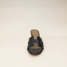 Hermes Bleu Marine Alligator Oasis Mississippiensis Sandal 39