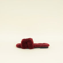 Hermes Rouge H Sherling Oran Sandals 40