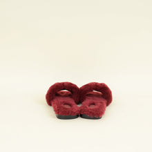 Hermes Rouge H Sherling Oran Sandals 40