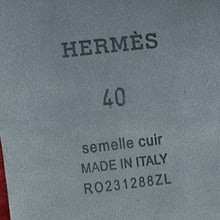 Hermes Rouge H Sherling Oran Sandals 40