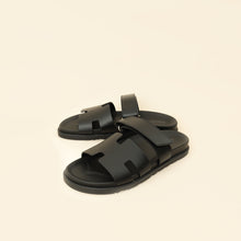Hermes Black Chypre Sandals 41