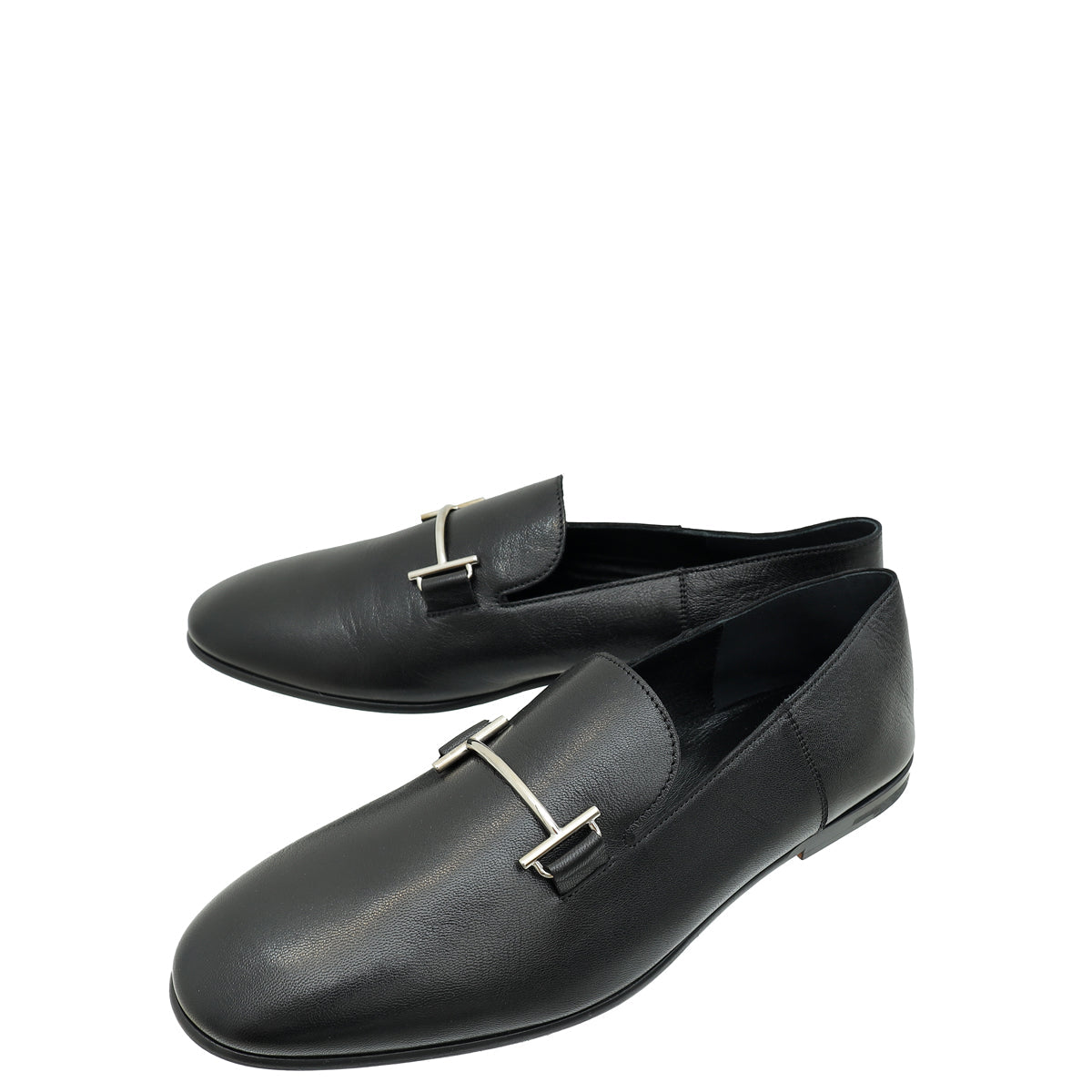 Hermes Noir Saga Loafers 42.5