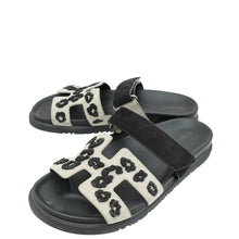 Hermes Bicolor Chypre Leopard Suede Goatskin Sandal 39.5