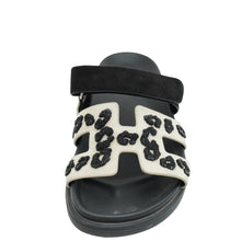 Hermes Bicolor Chypre Leopard Suede Goatskin Sandal 39.5