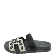 Hermes Bicolor Chypre Leopard Suede Goatskin Sandal 39.5
