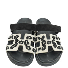 Hermes Bicolor Chypre Leopard Suede Goatskin Sandal 39.5