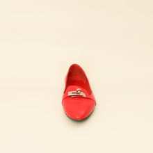 Hermes Rouge Pegase Kelly Flat Ballerina 35