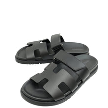 Hermes Noir Chypre Sandals 36.5