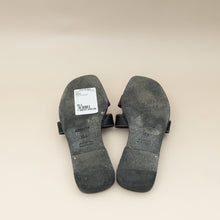 Hermes Noir Oran Sandal 36.5