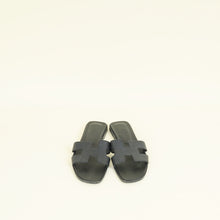 Hermes Noir Oran Sandals 36.5